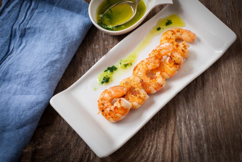 Grilled Prawns stock image Grilled Prawns stock image