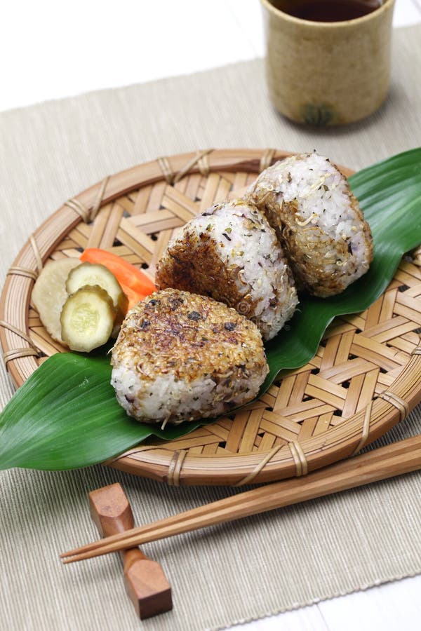 Grilled rice balls, japanese food