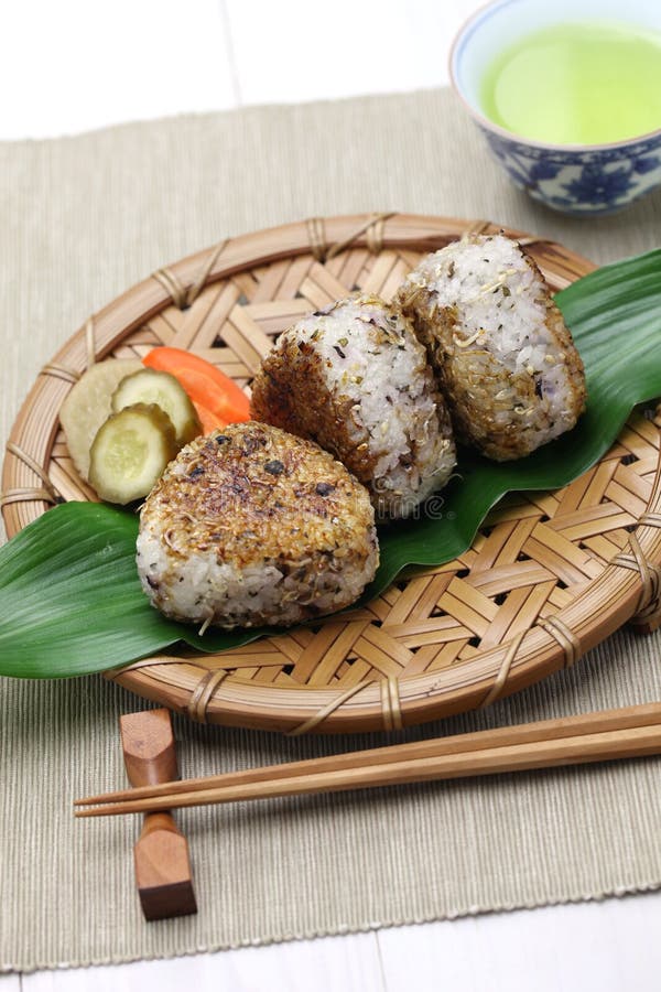 Grilled rice balls, japanese food