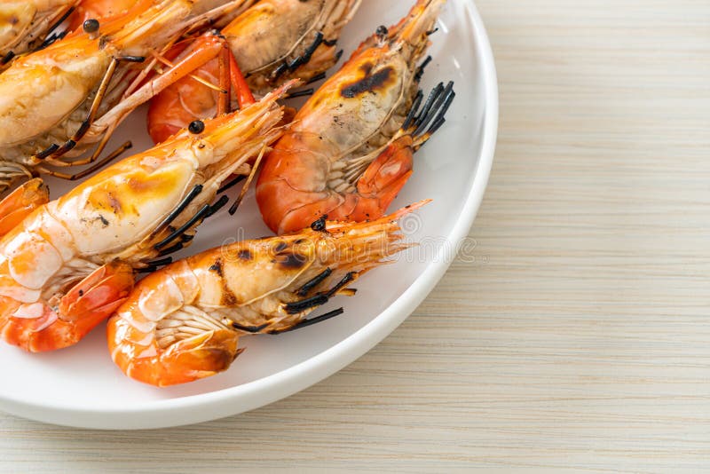 Grilled River Prawns or Shrimps Stock Photo Image of prawn, cuisine