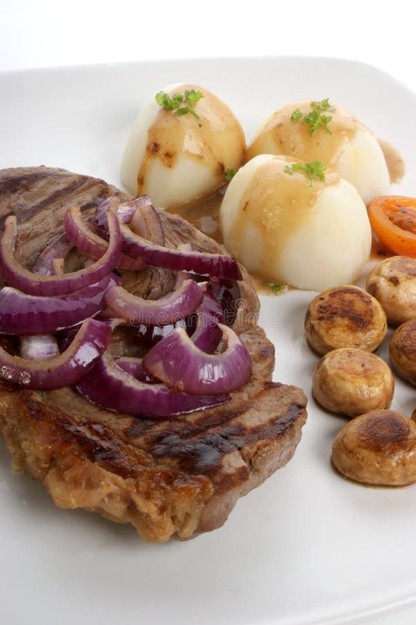 Grilled Rump Steak and Bacon Stock Photo Image of tasting, diet 11833896