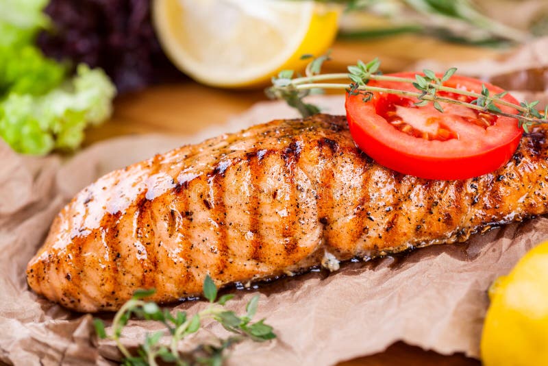 Grilled salmon