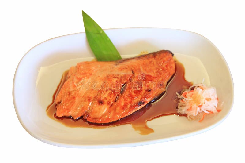 Grilled Salmon with Teriyaki Sauce Stock Photo Image of grill