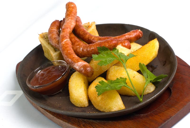 Grilled sausage platter stock photo. Image of grilled 2441362