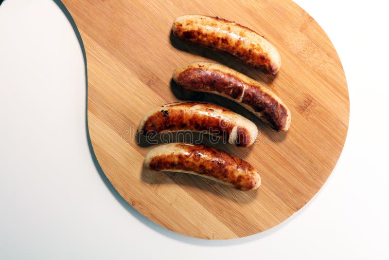 Grilled Sausages or Home Made Pork Sausages Stock Photo Image of