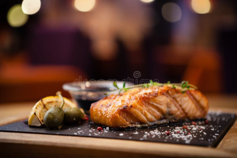 Grilled Scottish salmon