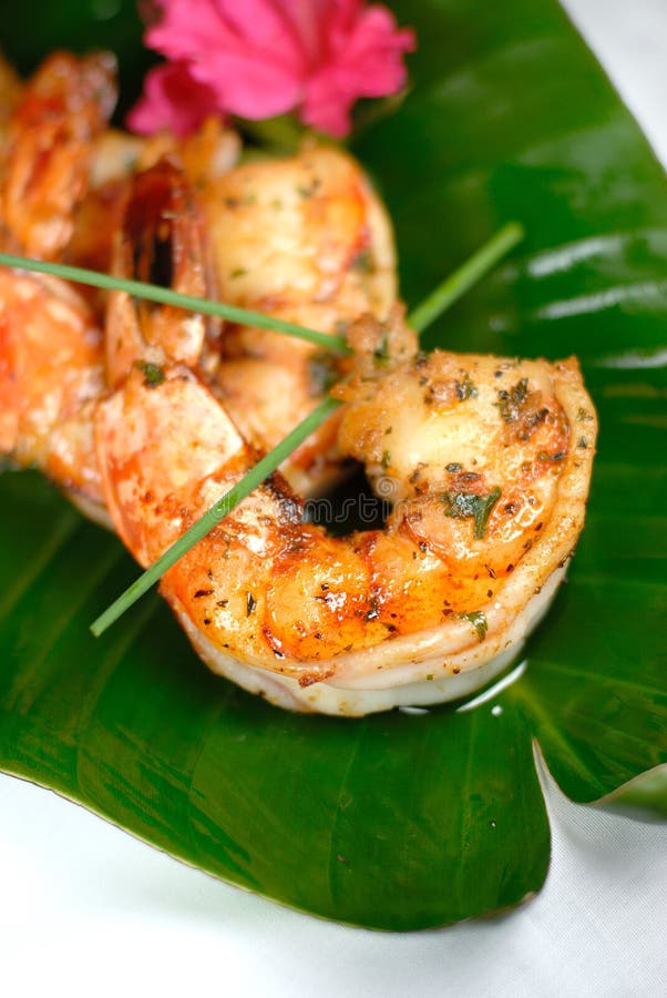 Grilled Shrimp royalty free stock photos