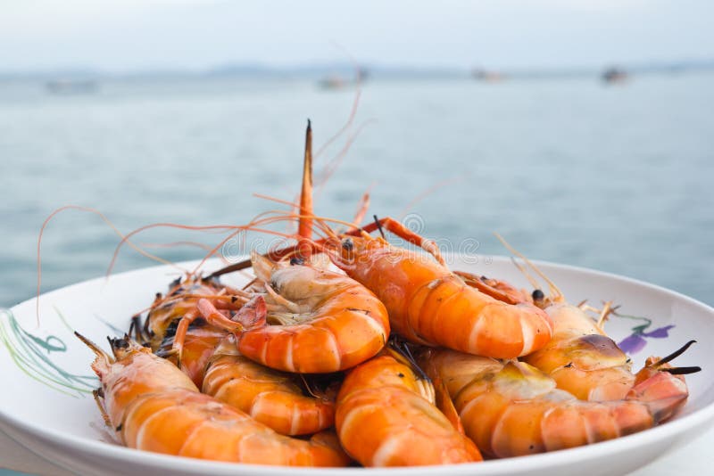 Grilled Shrimp royalty free stock images