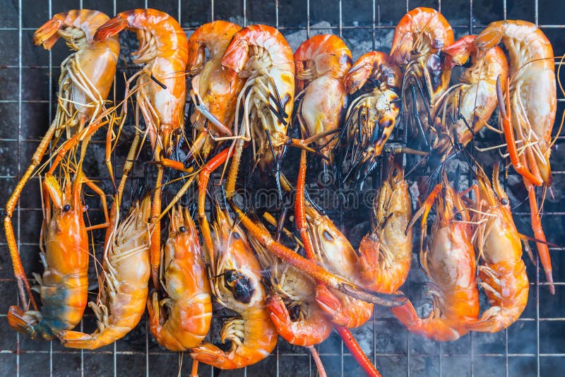 Grilled Shrimp stock image