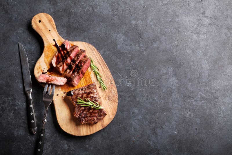 Grilled sliced beef steak stock image. Image of meal ...