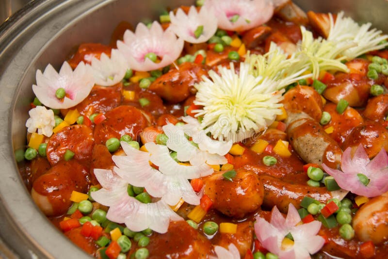 Grilled Smoked Sausage in BBQ Sauce Stock Photo Image of lunch