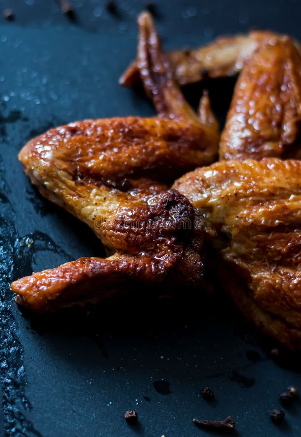 Grilled Spicy Chicken Wings with Ketchup Stock Image Image of spicy, delicious 266176727