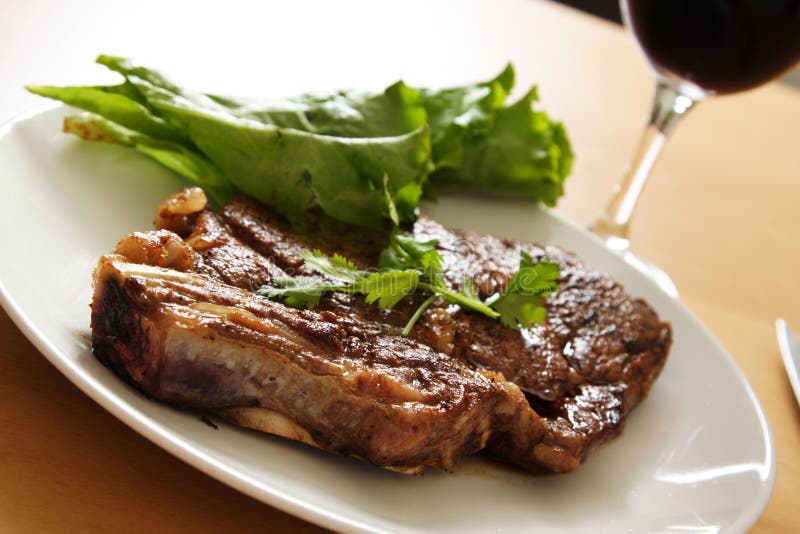 Grilled steak stock photography