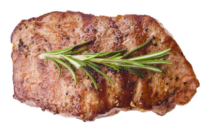 Grilled Steak on White Background Stock Photo Image of juicy