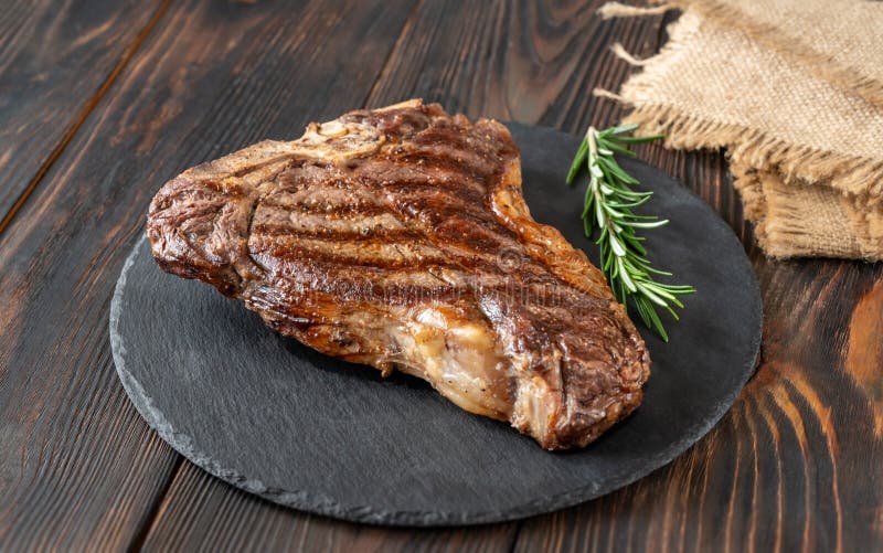 Grilled Tbone Steak with Fresh Rosemary Stock Image Image of herb