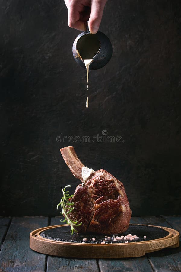 Grilled tomahawk steak