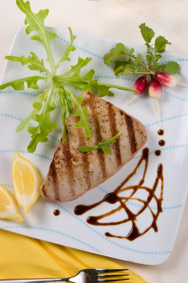 Grilled tuna steak stock image. Image of lunch, oriental 5466033
