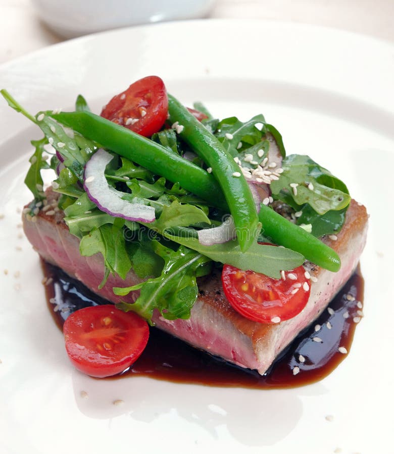 Grilled Tuna with Vegetable Stock Photo Image of fish, seafood 22387248