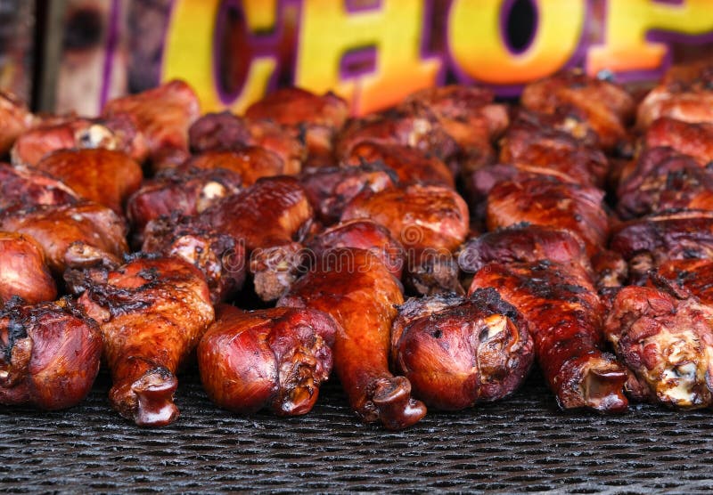 Grilled Turkey Legs stockfotos