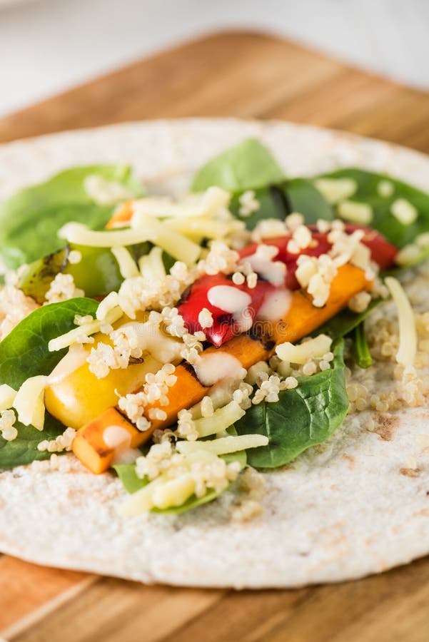 Grilled vegetables wraps stock photo. Image of lettuce 70983628