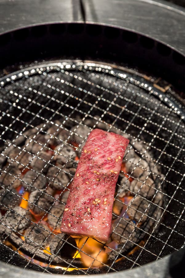 Grilled Wagyu Sirloin Meat Yakiniku Stock Photo - Image of dining, meat ...