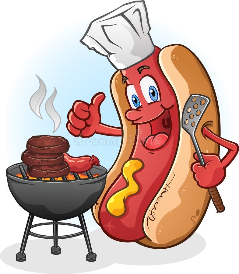 Griller de hot-dog illustration de vecteur Griller de hot-dog illustration de vecteur
