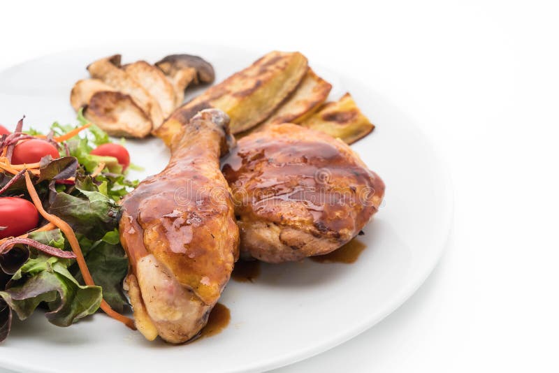 Grilles Chicken Steak With Teriyaki Sauce Stock Photo Image of