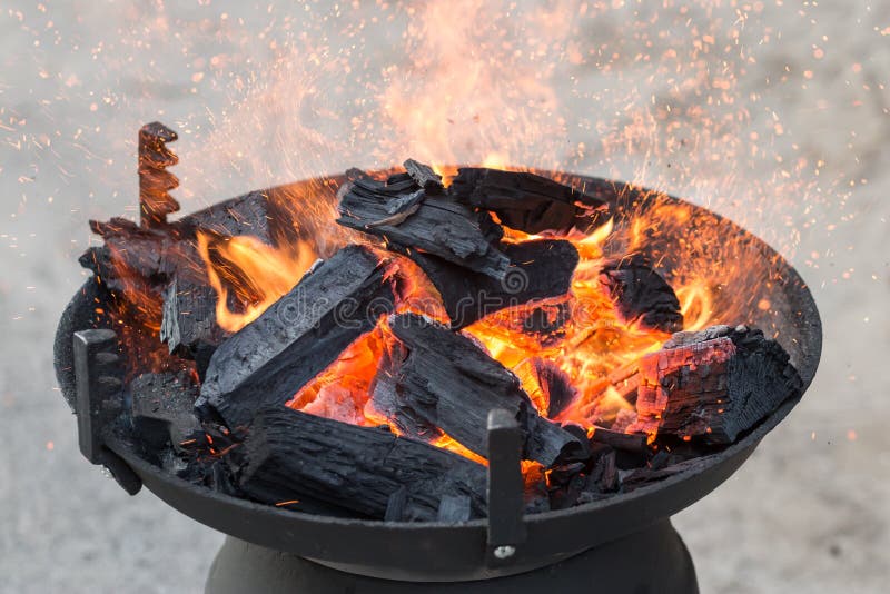 Grillez Tout Entier Le Gril, Le Charbon De Bois Et Les Flammes Du Feu Image  stock - Image du incendie, chauffer: 53793605