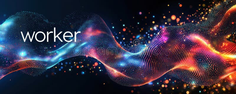 Grilă abstractă, colorată, cu tonuri luminoase strălucitoare pe fond întunecat stock images