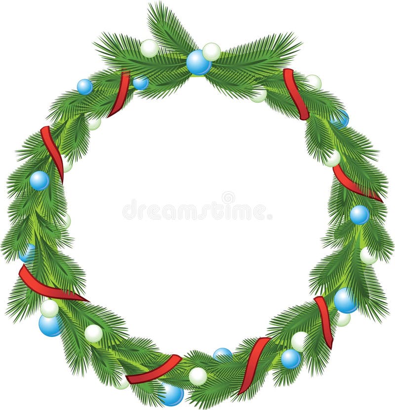 Grinalda de Natal verde ilustração royalty free