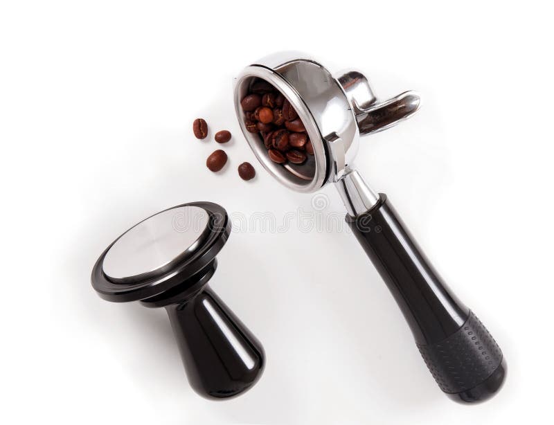 Grinder and Filter for the Coffee Stock Photo Image of black, beans