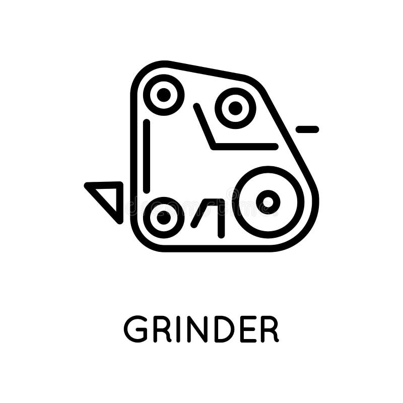 Grinder Icon. Tool, Sharpening, Grinding, Processing, Plastic, Metal