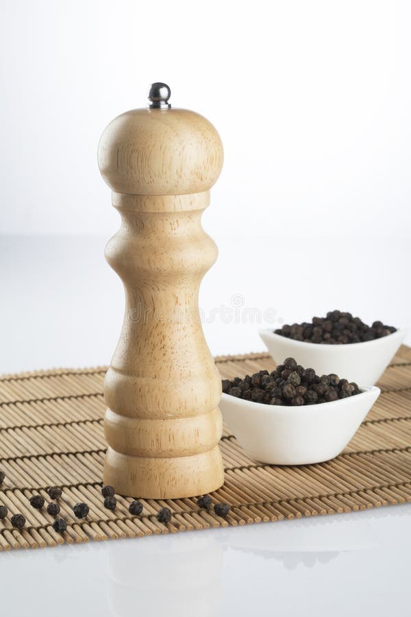 Grinder for Spices. a Wooden Mill for Spices Stock Image Image of