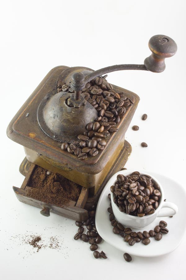 The Grinding of Coffee Beans Stock Photo Image of agriculture, crank
