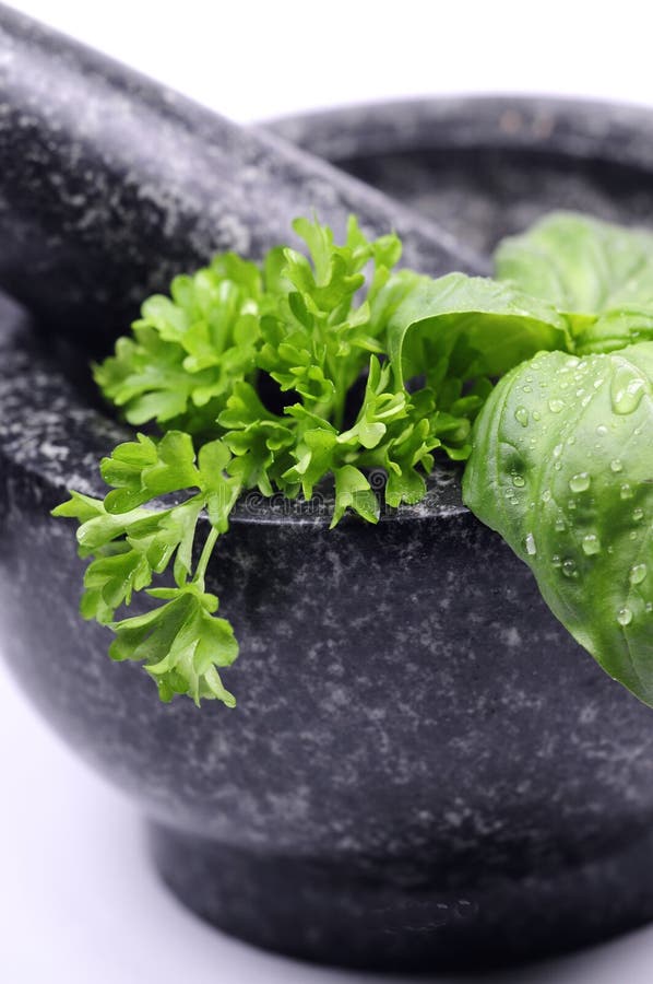 Grinding herbs and spices stock image. Image of sweet 7149911