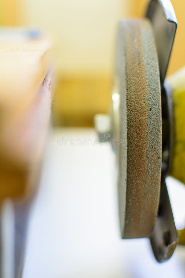 Grinding Machine with Abrasive Wheel Closeup, Selective Focus Stock Photo Image of action