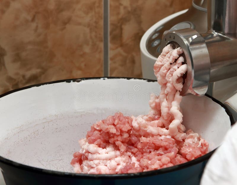 Meat grinder and mincemeat stock image. Image of kitchenware 11801975
