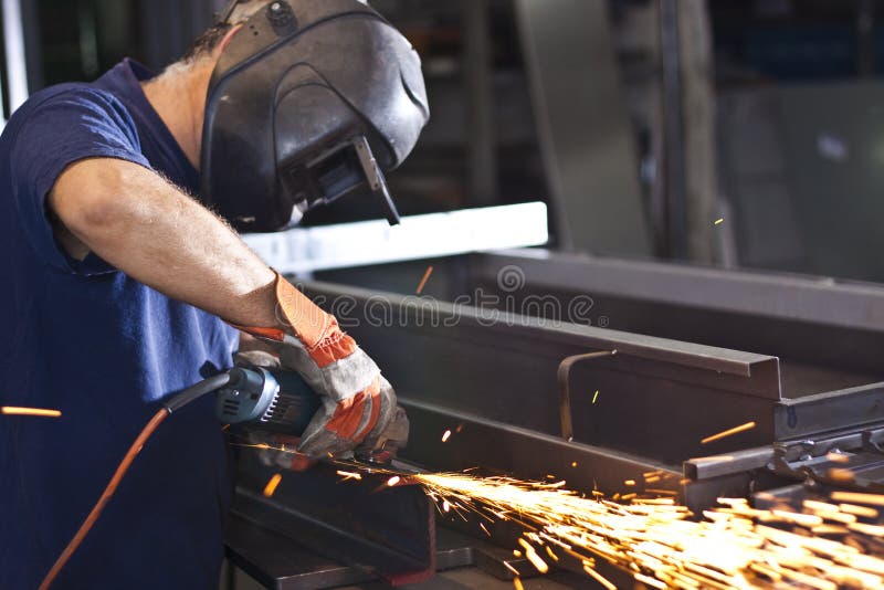 Grinding Sparks Royalty Free Stock Photos Image 14340588