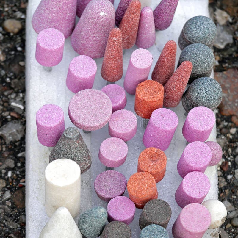 Stones Bits for Drill Grinding Wheels Isolated on White Background