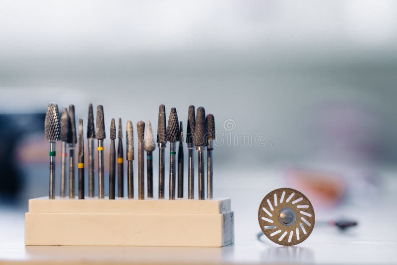 Grinding Tools and Drills for Dental Technicians Stock Image Image of