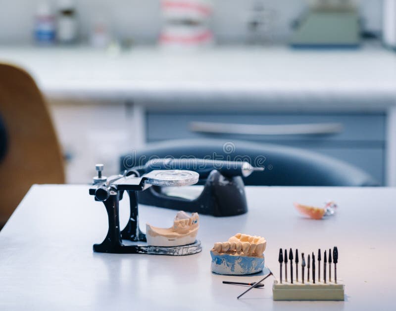 Grinding Tools and Drills for Dental Technicians Stock Photo Image of