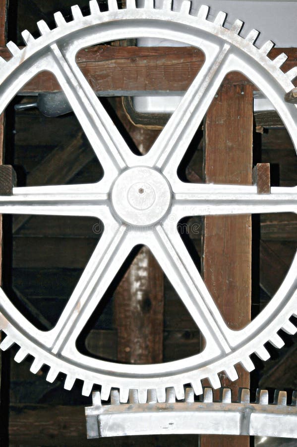 Big Old Grinding Wheel on Iron Framework Stock Photo Image of antique