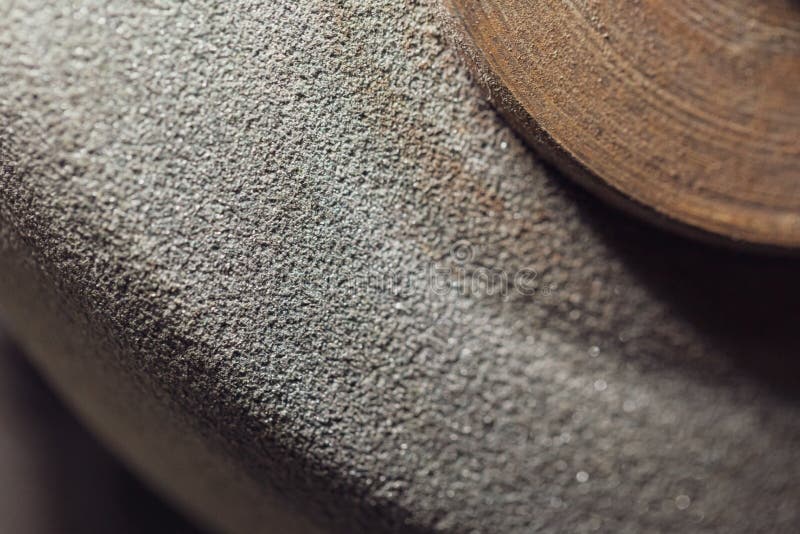 Grinding Wheel. the Rough Surface of an Old Grinding Wheel Stock Photo