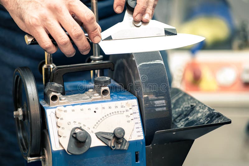 Knife Sharpening Whetstone Sharpener Grindstone Abrasive Stock Photo  739978246