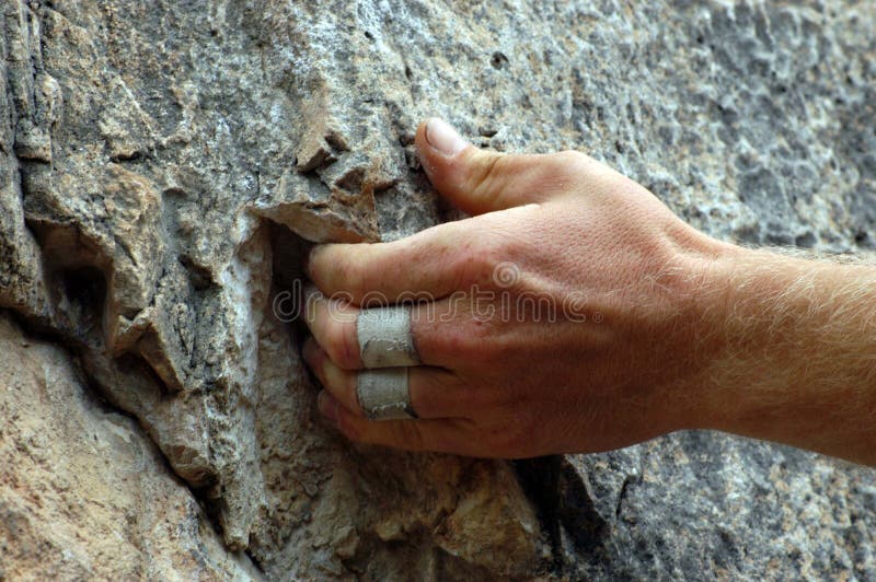 Grip and Finger Technique while Climbing Stock Photo Image of