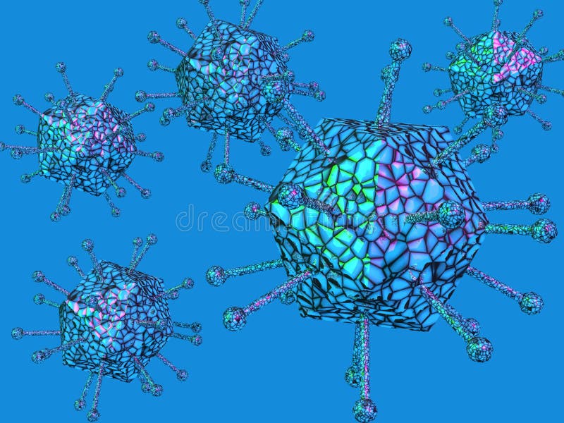 3D artwork of a virus. 3D artwork of a virus
