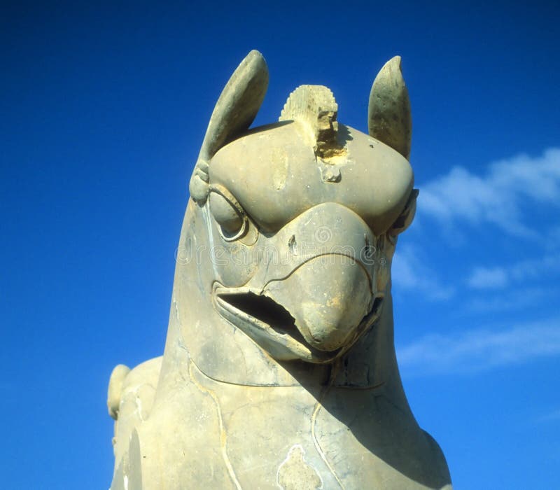 Griffin Column head [capital city of Persian empire, Darius ]	Persepolis, Iran, Middle East. Griffin Column head [capital city of Persian empire, Darius ]	Persepolis, Iran, Middle East