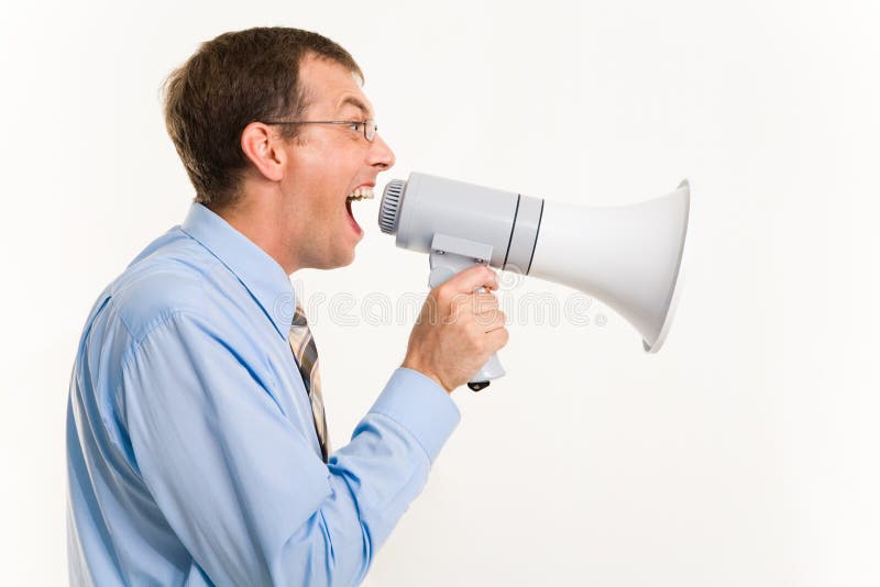 Gritar imagem de stock Gritar imagem de stock