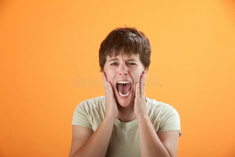 Gritando em Voz Alta fotografia de stock royalty free