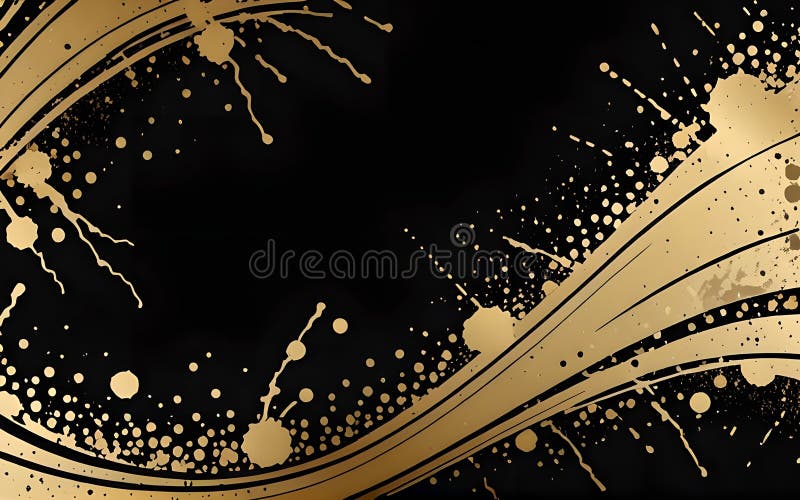 Gritty Gold-Black Abstract Background royalty free illustration